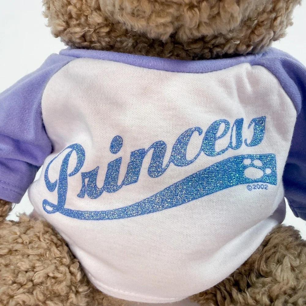Vintage Build-A-Bear Tan Teddy Plush w/ Sparkling Princess Shirt & Bow -‎ 2002